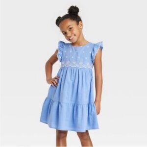 Cat & Jack Embroidered Floral Kids Dress
